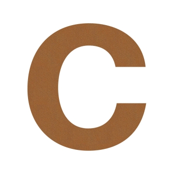 Lettre ''c'' Rouille