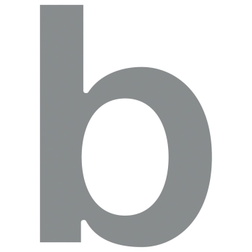 Lettre ''b'' Grise