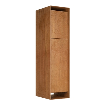 Boîte à colis Brixen Acier corten | retrait arrière