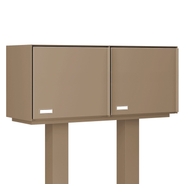 Boîte aux lettres sur pied Kopenhagen avec compartiment à colis for Two en beige