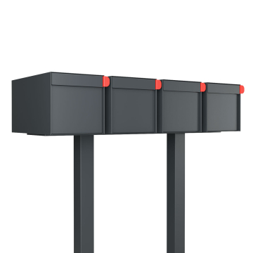 Boîte aux lettres sur pieds Big Americano for Four en Anthracite