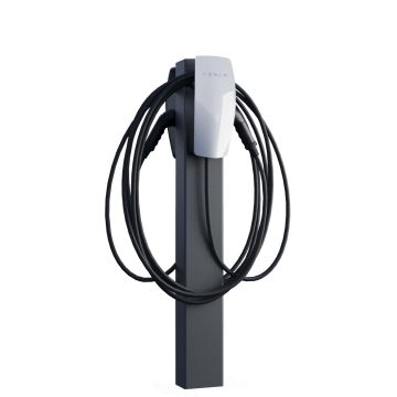 Borne de recharge Tesla VoltStand avec ancrage au sol en anthracite