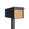 American Mailbox Americano Anthracite avec Front décoratif en bois