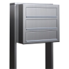 Boîtes aux lettres Cube pour trois Inox