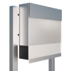 Boîte aux lettres sur pieds Manhattan Acryl White Inox