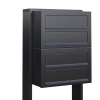 Boîtes aux lettres Cube pour quatre Anthracite