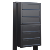 Boîte aux lettres sur pieds Cube for Six en Anthracite
