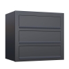 Boite aux Lettres Cube pour trois Anthracite