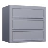 Boite aux Lettres Cube pour trois Grise