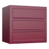 Boite aux Lettres Cube pour trois Rouge