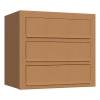 Boite aux Lettres Cube pour trois Rouille