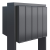 Boîtes aux lettres Flag pour cing Anthracite