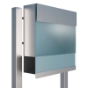 Boîte aux lettres sur pieds Manhattan Acryl Blue Inox