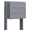 Boîte aux lettres sur pieds Cube for Three en Gris