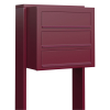 Boîte aux lettres sur pieds Cube for Three en Rouge