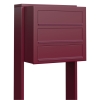 Boîtes aux lettres Cube pour trois Rouge