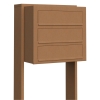 Boîtes aux lettres Cube pour trois Rouille