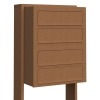 Boîtes aux lettres Cube pour quatre Rouille