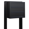 Boîtes aux lettres Cube pour trois Noire
