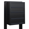 Boîtes aux lettres Cube pour quatre Noire