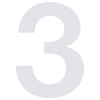 Numéro de Maison ''3'' Blanc