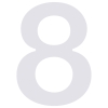 Numéro de Maison ''8'' Blanc