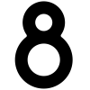 Numéro de maison auto-adhésif 