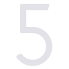 Numéro de Maison ''5'' Blanc