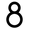 Numéro de Maison ''8'' Noire