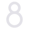 Numéro de Maison ''8'' Blanc