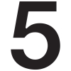 Numéro de Maison ''5'' Noire
