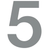 Numéro de Maison ''5'' Gris