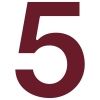 Numéro de Maison ''5'' Rouge