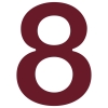 Numéro de Maison ''8'' Rouge