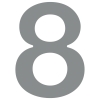 Numéro de Maison ''8'' Gris