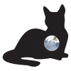 Sonnette Chat ''Kitty'' Noire