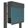 Boîte aux lettres sur pieds Manhattan Special Blue en Anthracite