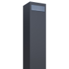 Boîte aux lettres sur pied Monolith en Anthracite avec rabat en acier inoxydable
