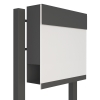 Boîte aux lettres sur pieds Manhattan Acryl White Anthracite