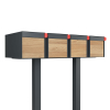 Boîte aux lettres sur pieds Big Americano for Four en Anthracite avec façade en HPL