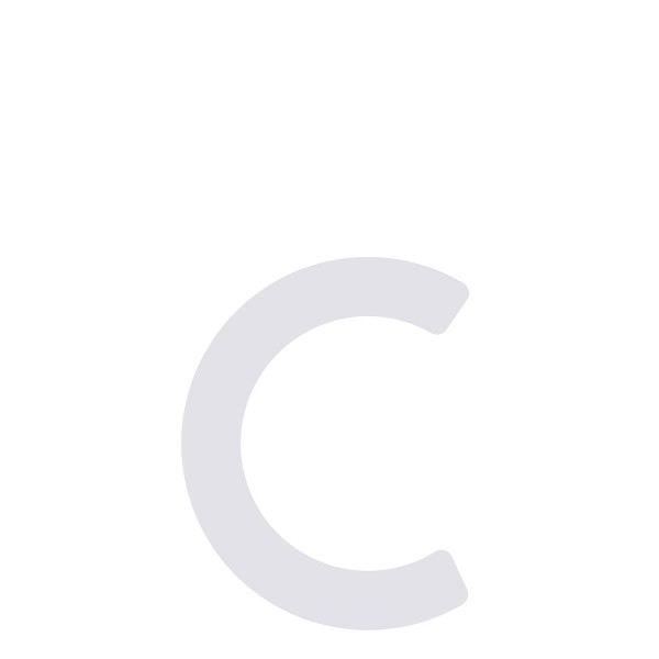 Lettre moderne '' C '' - 200 mm en blanc