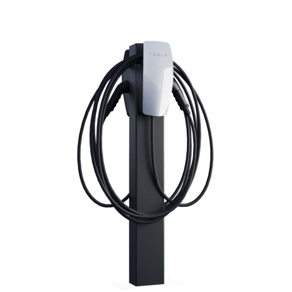 Borne de recharge Tesla VoltStand for Two avec ancrage au sol en noir