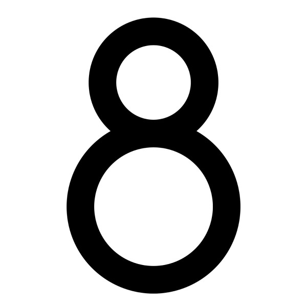 Numéro de Maison ''8'' Noire