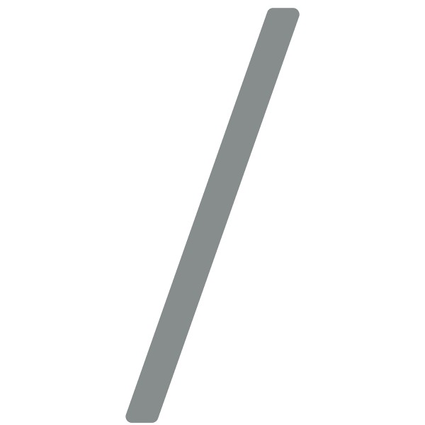 Numéro de maison auto-adhésif "Slash" - 245 mm en gris clair