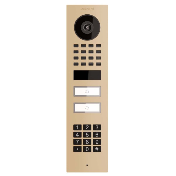 Interphone en saillie Smart-ON pour Two Doorbird D1102KV avec Keypad module en beige