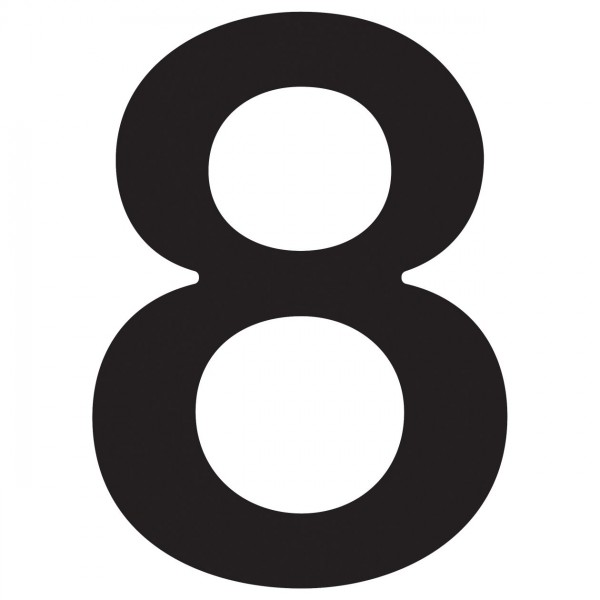 Numéro de Maison ''8'' Noire