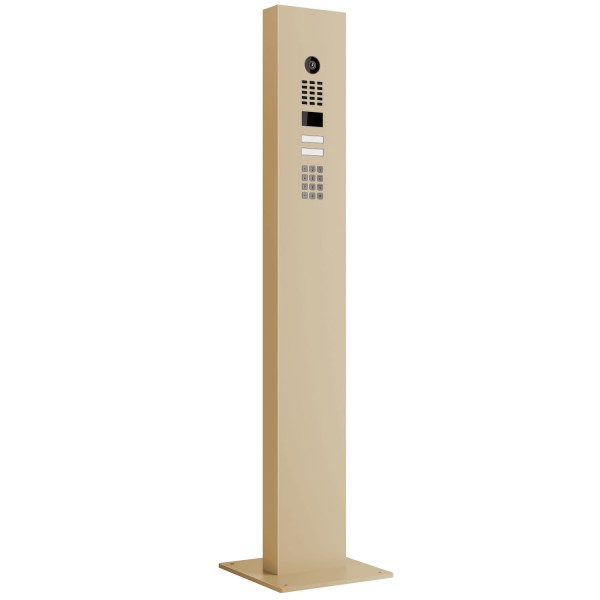 Interphone avec Keypad et support + plaque de base Smart for Two Doorbird D1102KV beige