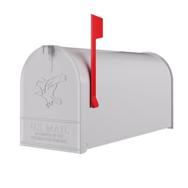 Boîte aux lettres sur pieds Big US Mailbox Wand Blanc