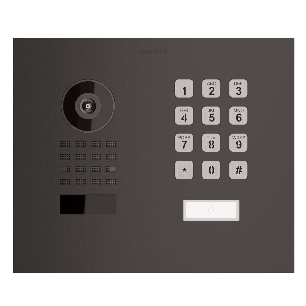 Interphone encastrable Smart-IN WideScope Doorbird D1101KH avec Keypad module en noir graphite