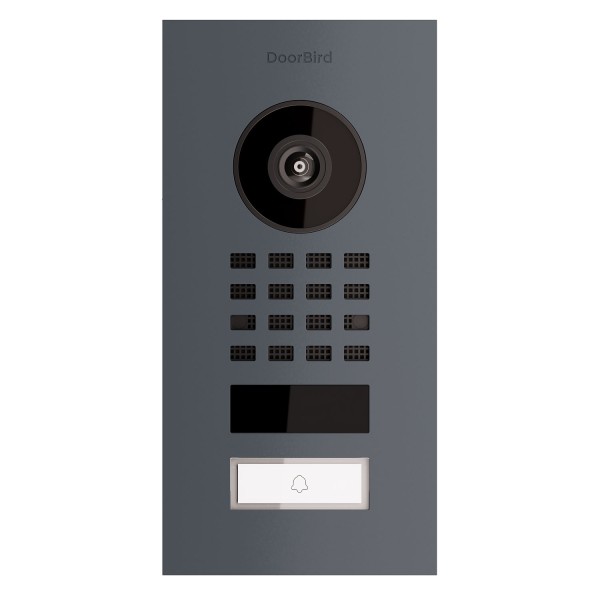 Interphone de porte encastré Smart-IN Doorbird D1101V en anthracite